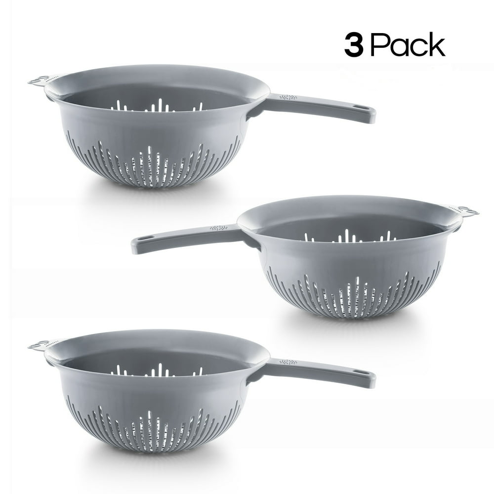 YBM Home 9.75 In. Deep Plastic Strainer Colander Use for Pasta, Noodles