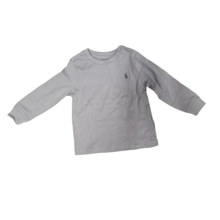 Polo Ralph Lauren BASIC GREY Baby Boys Jersey Long Sleeve T-shirt, US 6 Months