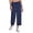 Navy, variant on Active Women's Lightweight Washed Pique Modal Culotte Wide Leg Cropped Lounge Pant