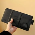 thumbnail image 6 of Car Visor Storage Bag, Leather Card and Glasses Holder, Zippered Mobile Phone and ID Storage, Ultra-Compatible, Easy to Install, Ideal for Cars, SUVs, and Trucks, 6 of 6