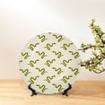 thumbnail image 6 of Picia Green Snake Pattern Bone China Decorative Plate – Wall Decor with Stand and Adhesive, Elegant Ornament for Living Room, Office, or Entryway-7in, 6 of 6