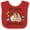 Red and White, variant on Inktastic My Papa Loves Me with Sloth and Hearts Boys or Girls Baby Bib
