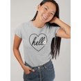 thumbnail image 2 of Hello Heart W Daisy T-Shirt Women -Image by Shutterstock, Female XX-Large, 2 of 4