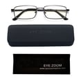 thumbnail image 4 of EYE ZOOM 2 Pack Rectangular Metal Frame Blue Light Blocking Reading Glasses, Black, +3.00, 4 of 7