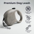 thumbnail image 2 of Likaty Retractable Dog Leash,16ft Strong & Durable Heavy Duty Walking Leash for S to L Dogs up to 55 lbs Non Slip Grip Leashes for Small Medium Dog Travel Accessories,Gray, 2 of 7