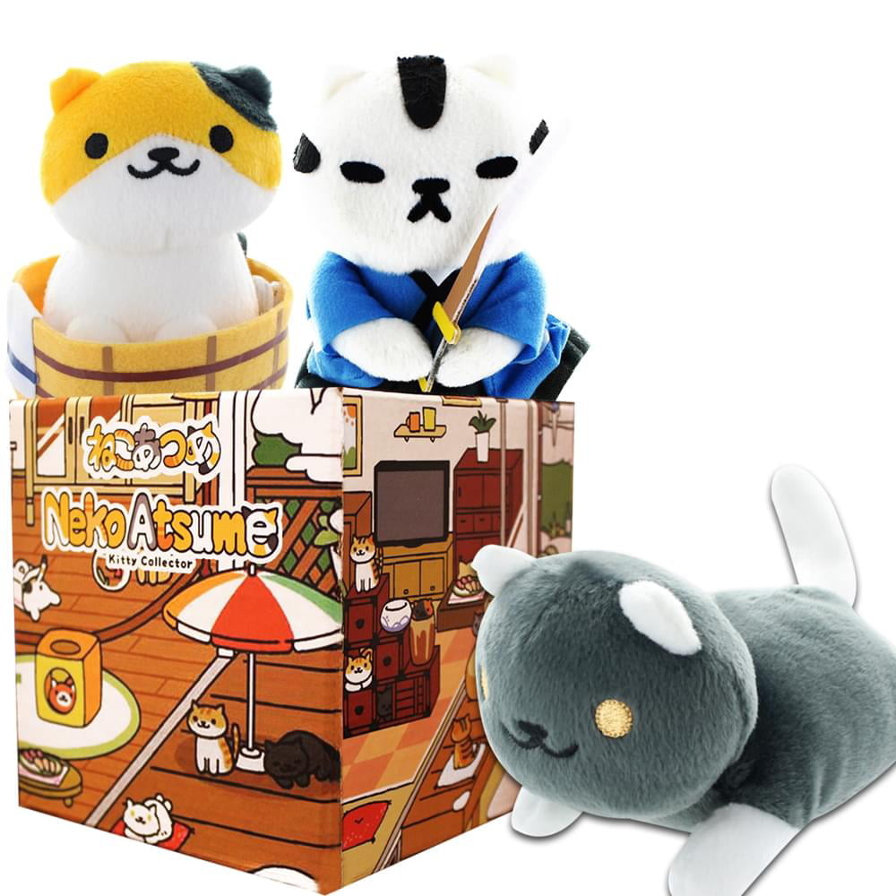 Neko Atsume Collectibles Looksee Box With 3 Plushies Japanese Anime