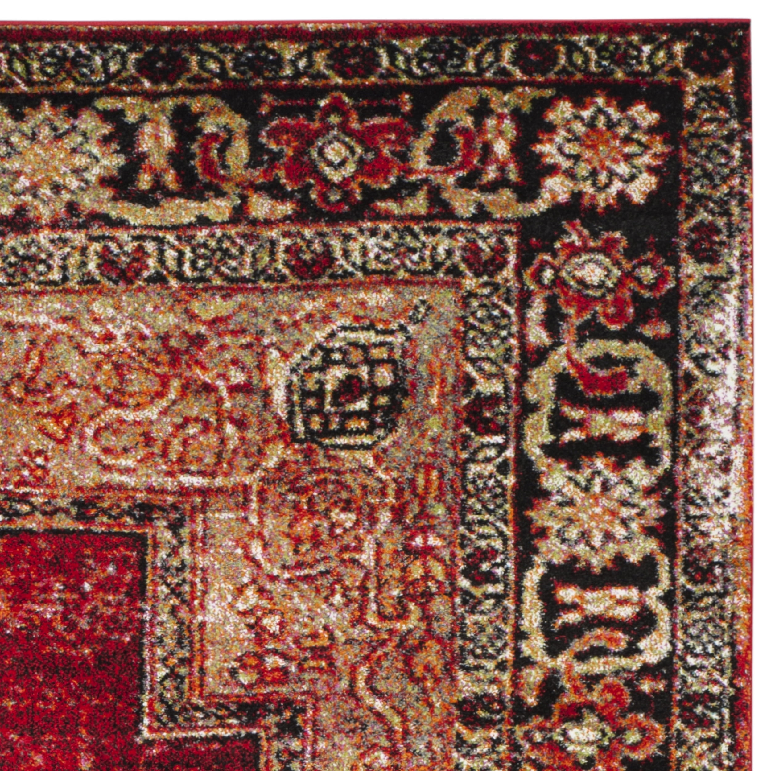SAFAVIEH Vintage Hamadan Tahnee Traditional Runner Rug, Red/Multi, 2'3" x 20'