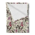 thumbnail image 2 of Island Party Soft Flannel Fleece Blanket, Exotic Blossom Aloha Hibiscus Caribbean Coastal Charm Plants Botanical Motifs, Cozy Plush for Indoor and Outdoor Use, 70" x 90", Multicolor, by Ambesonne, 2 of 5