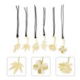 thumbnail image 3 of 12Pcs Alloy Bookmarks Plant Bookmarks Student Bookmarkers Study Supplies (Golden), 3 of 9