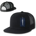 thumbnail image 2 of 6 Panel Flat Bill Trucker Caps, Black, 2 of 2