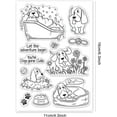 thumbnail image 2 of 1sheet Dog Clear Stamps Transparent Craft Stamps Pet Doggie Shape Patterns Rubber Stamps Animal Stamps, 2 of 9