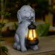 thumbnail image 1 of Estatua Solar de Perro para Jardín HSLILIMING Decoración Exterior Impermeable, 1 of 6