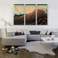 thumbnail image 2 of ARTCANVAS Lightning Below The Summit - Storm below Mount Fuji 1832 Canvas Art Print by Katsushika Hokusai - Size: 60" x 40" (0.75" Deep) (3-Piece), 2 of 9