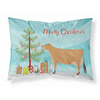 Jersey Cow Christmas Fabric Standard Pillowcase-30 x 20.5-