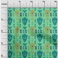 thumbnail image 2 of oneOone Cotton Poplin Green Fabric Ikat Sewing Fabric By The Yard Printed Diy Clothing Sewing Supplies 56 Inch Wide, 2 of 4