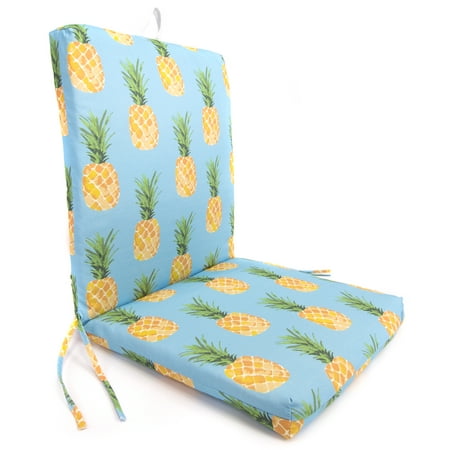 Mainstays Pineapple Print 1 Piece Chair Cushion Blue Yellow Green