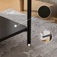 thumbnail image 5 of Tynzuro Rectangle Upholstered Ottoman with Shelf, Soft Plush Storage Bench for Entryway/Living Room, Charcoal, 5 of 6