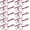Floral Red, variant on Nerd Glasses for Kids UV400 Polycarbonate Clear Lens Fake Toddler Bulk Glasses (10 Pack)