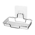 thumbnail image 2 of Ikohbadg Soap Dish Holder, No Drilling Soap Bar Holder, 304 Rustproof Stainless Steel Soap Holder, Wall Mounted Soap Holder Soap Tray Bar Soap Sponge Holder for Bathroom & Kitchen, Square, Silver, 2 of 9