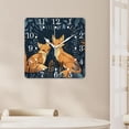 thumbnail image 4 of 10 Inch Wall Clock Battery Operated Square Clock for Office, Kitchen, Outdoor, Living Room,Cute Forest Fox Natural, 4 of 4