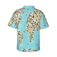 thumbnail image 3 of Goofa World Travel Line Icons Map Hawaiian Shirt for Men, Unisex Summer Beach Casual Short Sleeve Button Down Shirts,Aloha Tropical Floral print shirt-XX-Large, 3 of 9