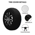 thumbnail image 4 of Balery Dentaltire Cover Waterproof Dust-Proof, Universal Spare Wheel Tire Cover For Trailer, Rv, Suv Truck And Vehicle Camper Accessories-17 Inch, 4 of 9
