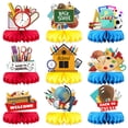 thumbnail image 1 of Honeycomb Centerpieces, Unique Design Thick Cardboard Double-Sided Printing Table Decorations For Teacher Appreciation, 9 Pieces Back To School Party Supplies In Various School-Themed Designs, 1 of 5