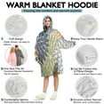 thumbnail image 5 of Wearable Oversized Blanket,Blue Floral and Petal Pattern Wearable Blanket Hoodie for Adults,Cozy Hooded Blankets with Super Pockets,Super Warm Fuzzy Pullover for Women & Men, 5 of 6