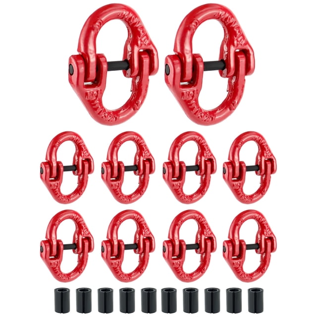 Connecting Link QWORK G80, acero aleado, rojo, 7100 libras