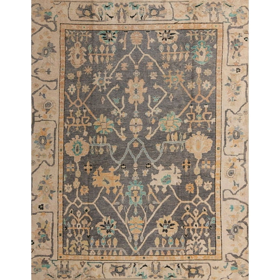 Ahgly Company Machine Washable Indoor Rectangle Abstract Brown Sugar Brown Area Rugs, 8' x 12'