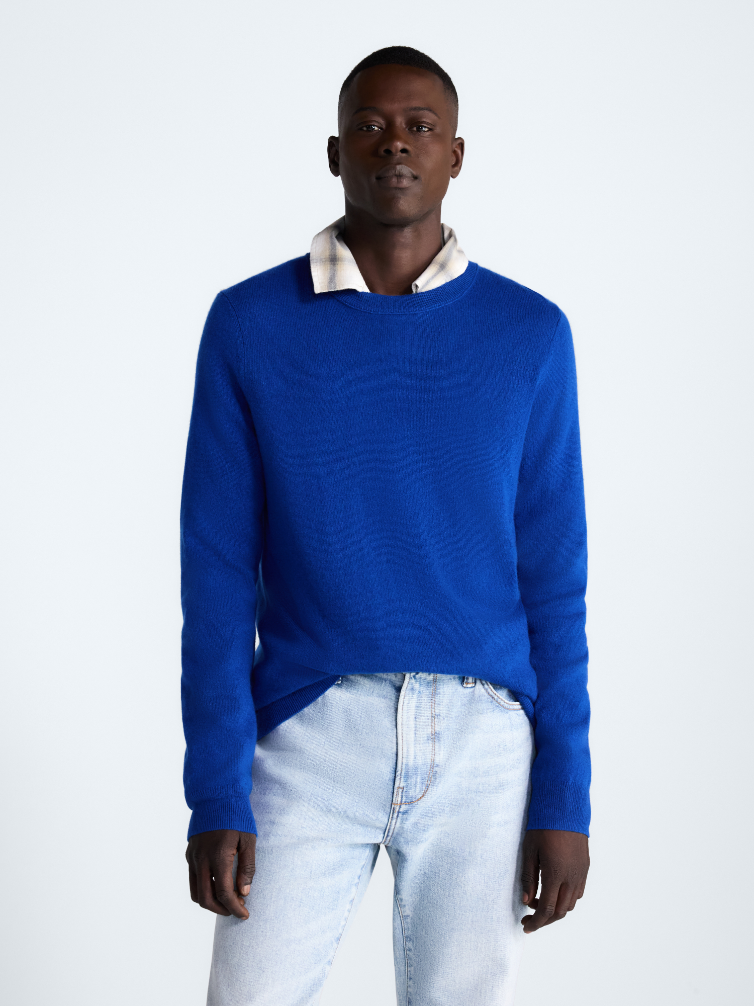 Free Assembly Men's Cashmere Crewneck Sweater, Long Sleeve