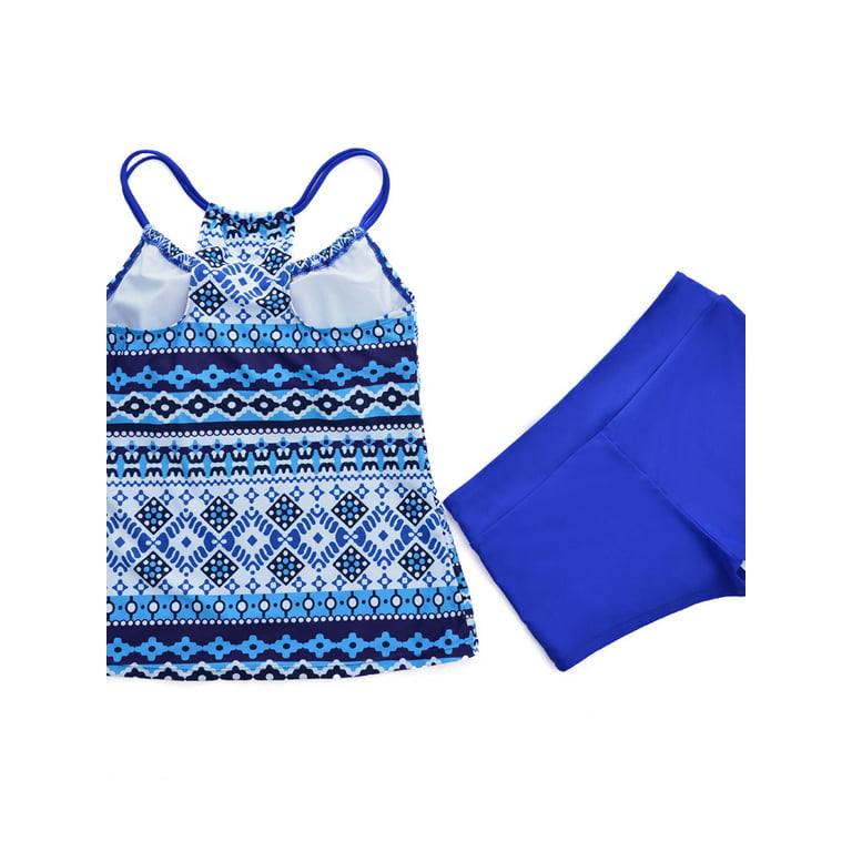 Swimsuits For All Women's Plus Size Bra Sized Sweetheart Underwire Tankini  Top 42 G Cool Blues