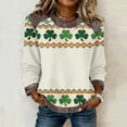 thumbnail image 4 of Suéteres Largos para las Mujeres Impreso Cuello Redondo de Manga Larga Del Día de San Patricio Suéter Casual, Suéter Suave de las Mujeres para el Uso Diario de Primavera, 4 of 4
