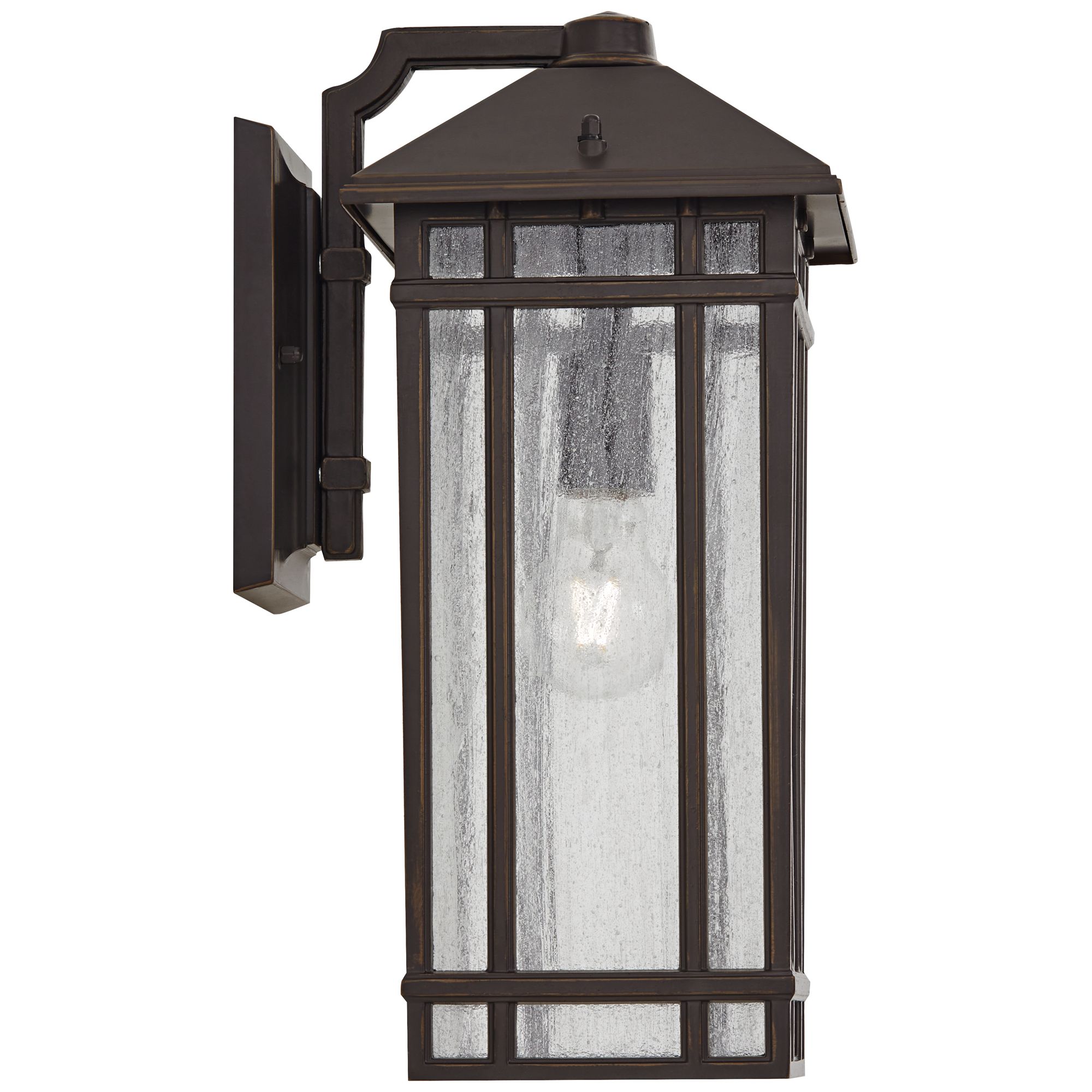 Kathy Ireland Sierra Craftsman 16 1/2" High Farmhouse Rustic Outdoor Wall Light Fixture Mount Set of 2 Oil Rubbed Bronze Finish