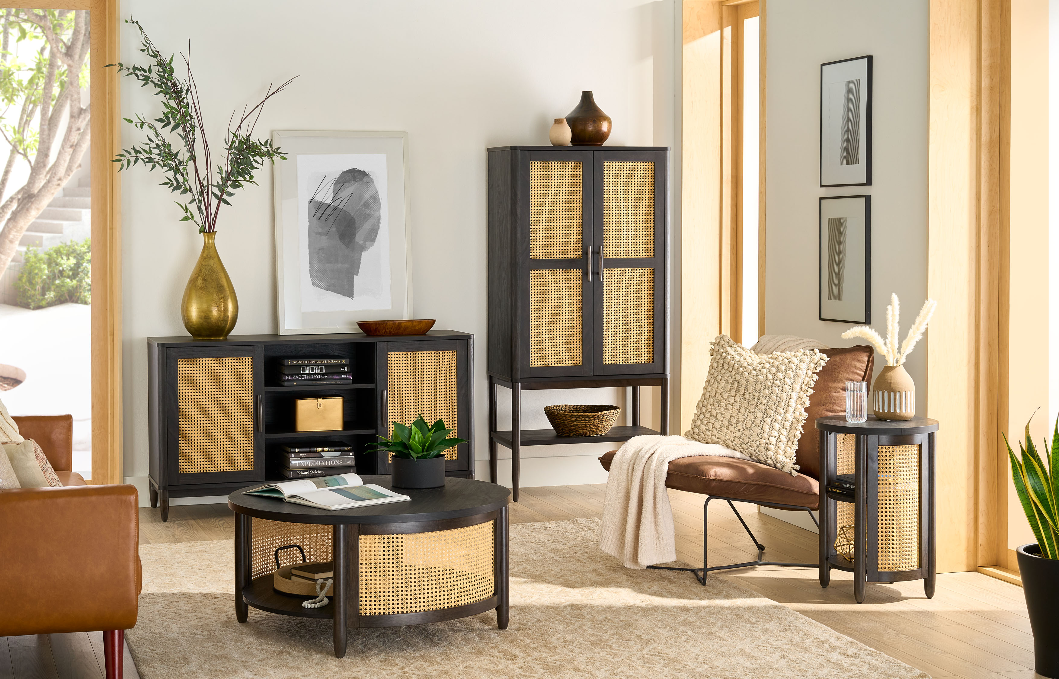 Better Homes & Gardens Springwood 65" TV Stand, Charcoal photo 3