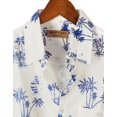 thumbnail image 3 of LA LEELA Men's Hawaiian Shirts Aloha Beach Shirts Casual Short Sleeve Button Up Shirt Men M Beach, White Summer Vacation Holiday, 3 of 5
