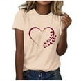 thumbnail image 3 of RKSTN Valentines Gift Valentine Shirts for Women Oversized Crewneck Valentine's Day Graphic Print Short Sleeve T Shirts Pullover Top Womens Casual Round Neck Plus Size Loose Comfy Summer Tee Shirts, 3 of 6