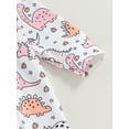 thumbnail image 6 of Wassery Baby Boys Girls Footies Rompers Newborn Halloween Jumpsuit Long Sleeve Dinosaur Print Long Sleeve Zipper Bodysuits 3 6 12 18 Months Infant Cute Fall Clothes, 6 of 8