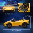 thumbnail image 3 of Qaba 12V Electric Car for Kids, Licensed Lamborghini Kids Electric RC Car, Toddler Ride on Toys Gift, Yellow, 3 of 9