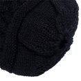 thumbnail image 4 of Rosoz Bonnet Queue de Cheval pour Femmes Bonnet d'Hiver Chaud Queue de Cheval Doux Extensible Tricoté Chapeau Haut Chignon Noir, 4 of 4