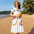 thumbnail image 4 of Naloa 2025 New Year'S Print Womens Summer A-Line Dress with Pockets,Short Sleeve Dresses,Flowy Beach Swing Dress for Vacation Travel, 4 of 6