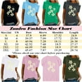 thumbnail image 3 of Zunfeo Juniors Summer Tops Women Short Sleeve Flroal Cute Tops Comfort Soft Ladies Blouse, 3 of 4