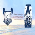 thumbnail image 4 of Traje De Baño Damas 2 piezas de traje de baño de playa para mujer con cordones y vestido para deportes acuáticos (L White Leave, 4 of 7