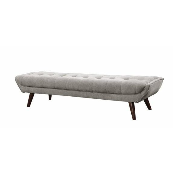 Mid-Century Modern Bench, Gray