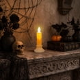 thumbnail image 2 of Battery Operated Window Candles, LED Taper Candlesticks with Flickering Flame & Holder, Flameless Christmas Halloween Decor, 2 Pack Cordless Electric Candles for Home, 2 of 4