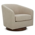 thumbnail image 5 of CHITA Swivel Accent Chair Fabric, Round Barrel Arm Chair Living Room, Flax Beige, 5 of 11