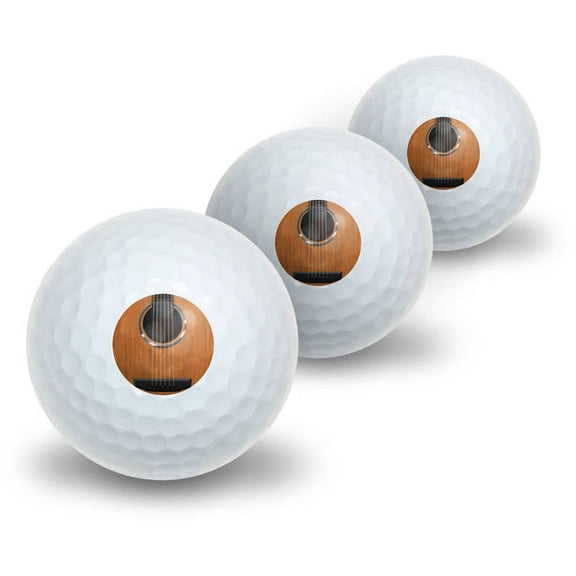 Acoustic Guitar Strings Novelty Golf Balls, 3pk