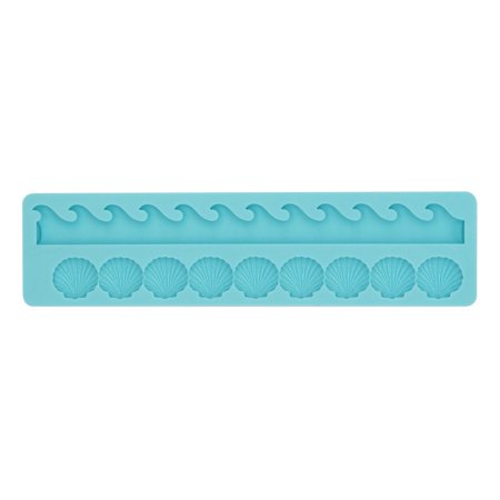UPC: 0195158459913 | Waves & Shells Silicone Fondant Border Mold by Celebrate It®