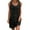 Black, variant on Up to 30% off Sundresses for Women 2025 Summer Saving, Women's Solid Color Suspender V-neck Double-layer Crepe Button Up Dress With Pockets(Wine,XXL)