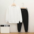 thumbnail image 6 of NOLDARES 2pcs Toddler Baby Boy Fall Winter Clothes Print Long Sleeve Sweatshirt Tops Casual Pants Set Little Kids Outfits Clothing(Light Gray,3-4 Y), 6 of 7